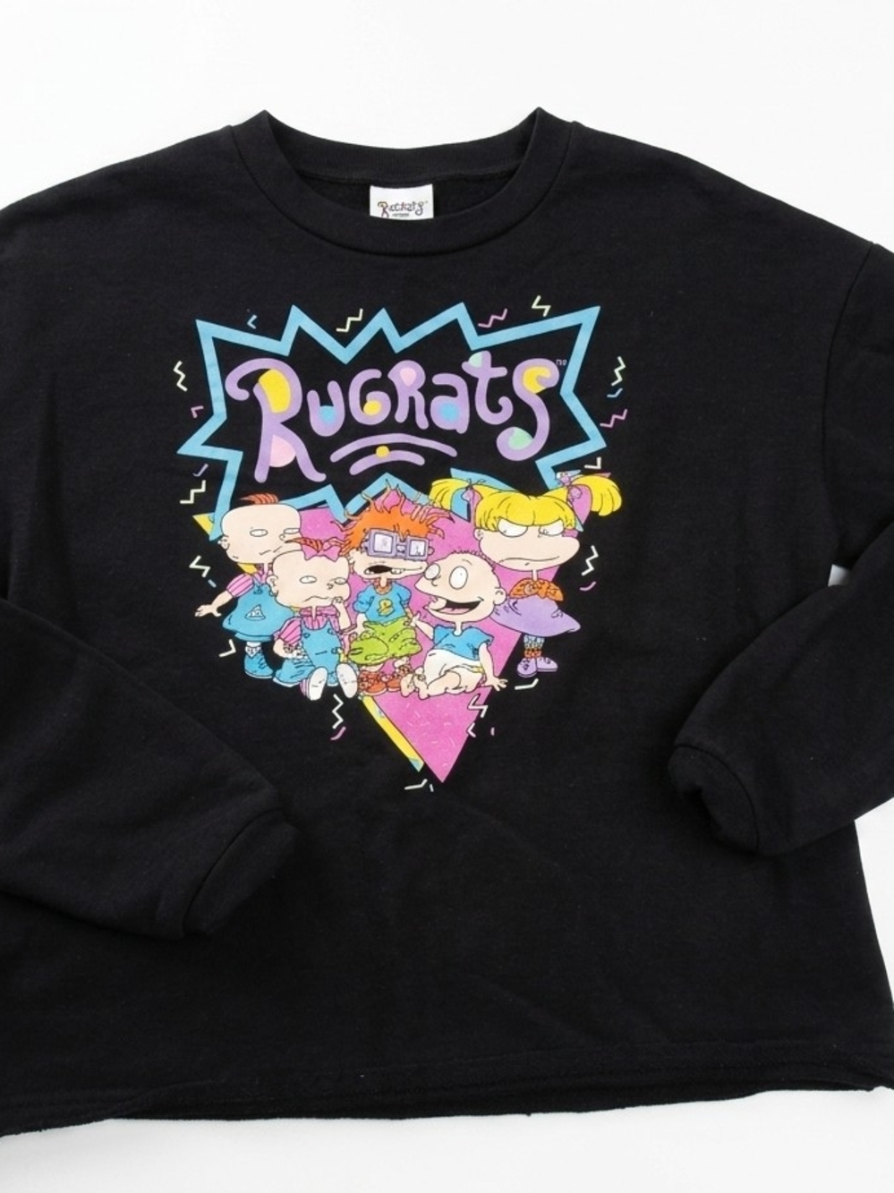 Kids Rugrats Graphic Tee - Black with Colorful Print